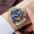 2020 JSDUN Top Luxury Brand 8738 Men Fashion Business Mechanical Auto Watch Water Resistant Stainless Steel Band Montre Homme